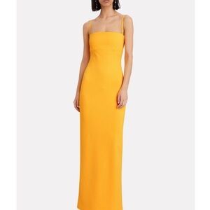Solace London Riley crepe knit maxi dress Yellow Size US 2